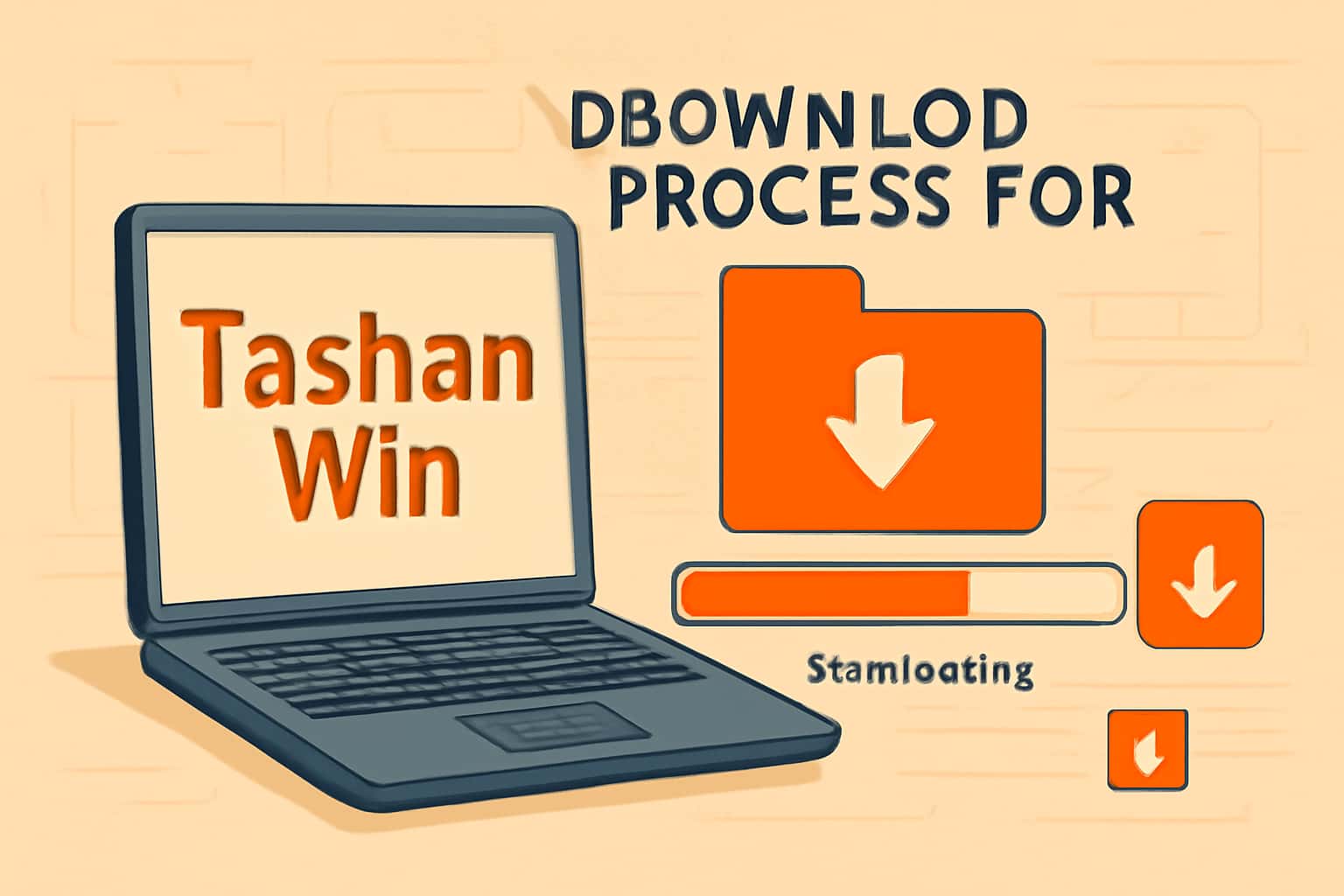 Informational scene depicting the download process for Tashan Win.